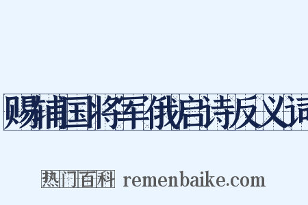 赐辅国将军俄启诗反义词是什么意思的图片